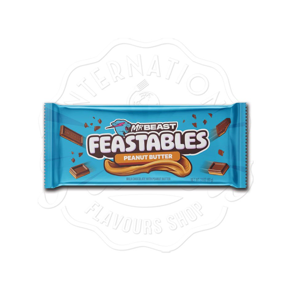 Feastables MrBeast Deez Nutz Milk Chocolate Peanut Butter Bar 60g
