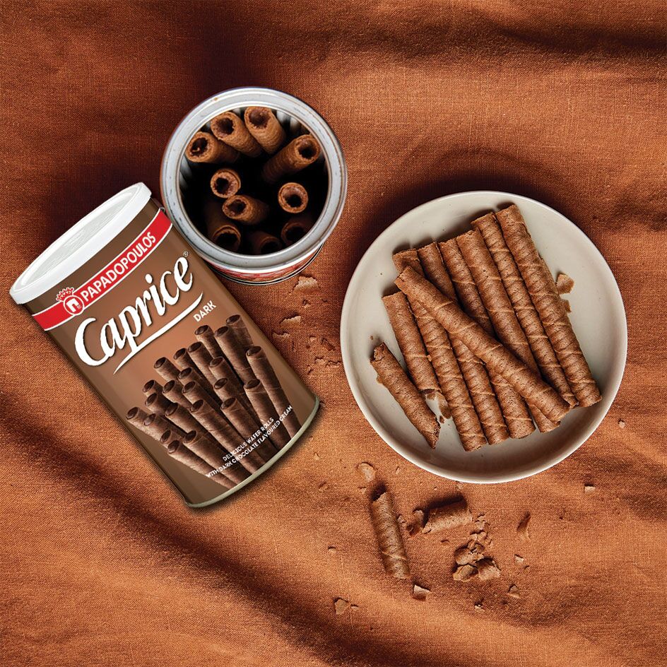 Caprice Dark Wafer Rolls with Dark Chocolate Cream 115g