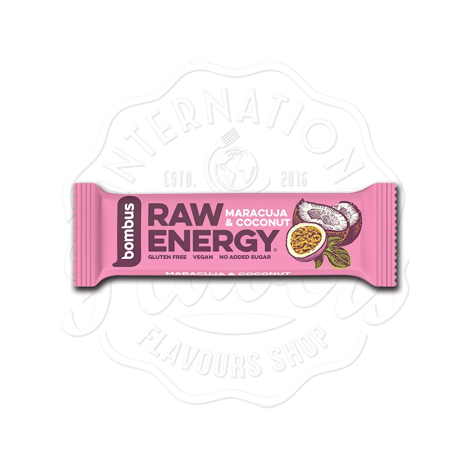 Bombus Raw Energy Maracuja & Coconut Bar 50g