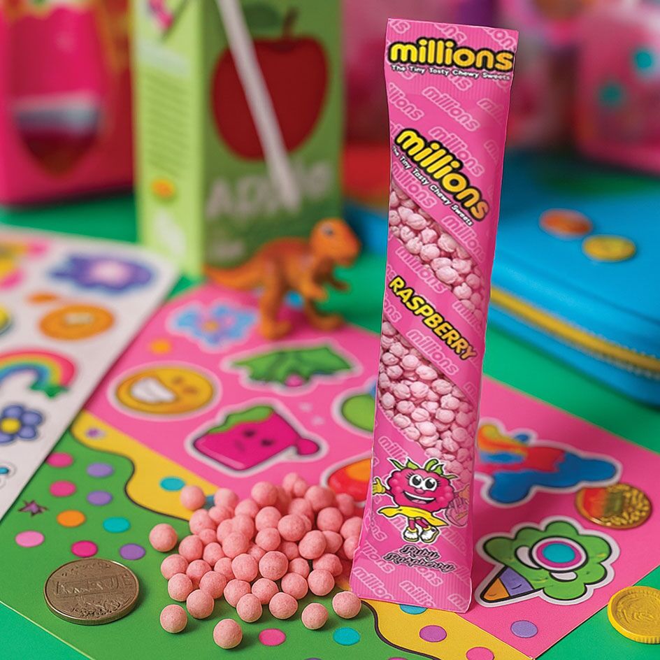 Millions Tube Raspberry 1’s 55g